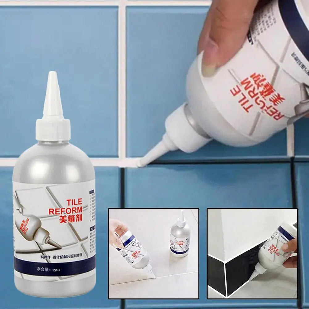 moldproof white grout pen for kitchen and bathroom tiles
