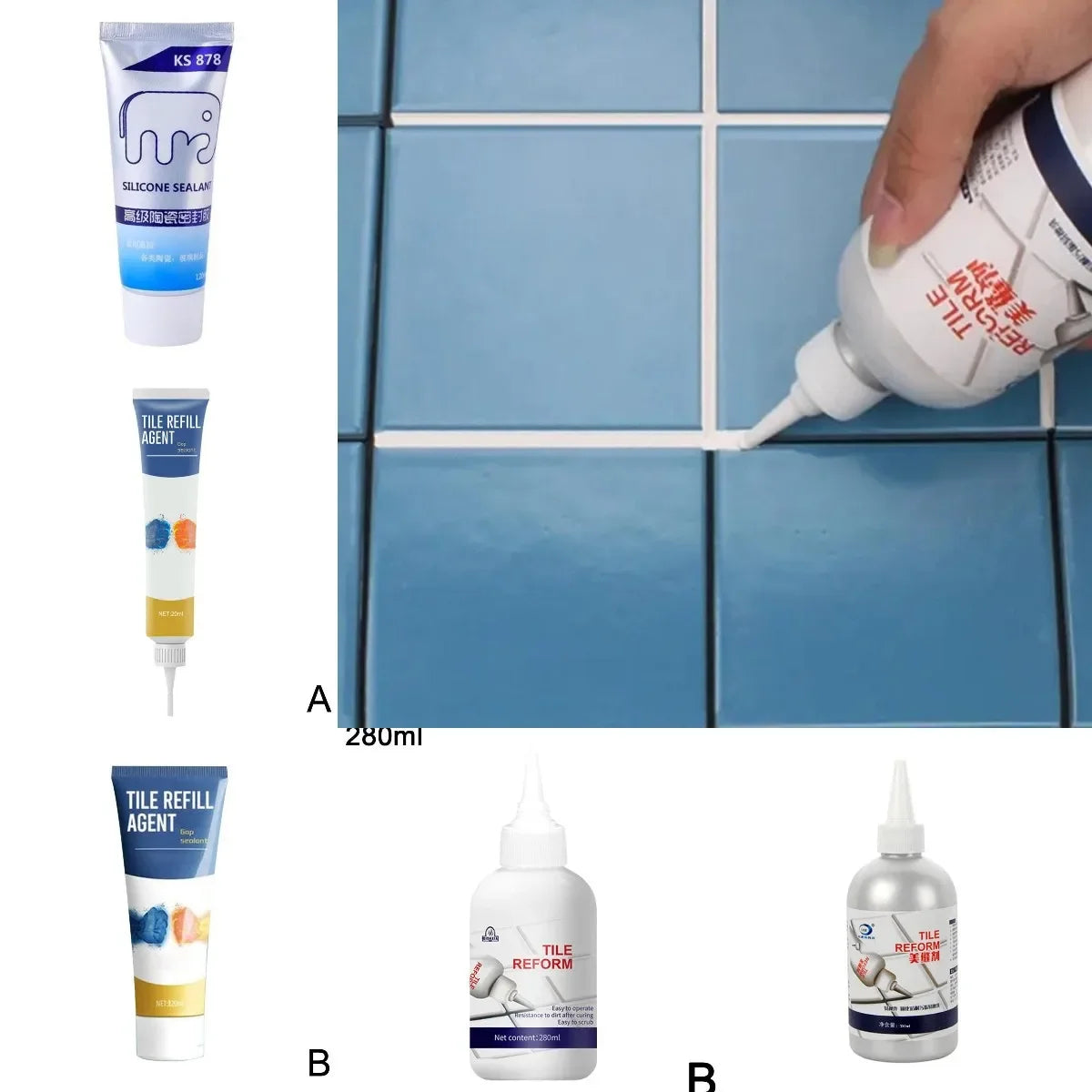 anti mold white grout sealer for kitchen and bathroom use
